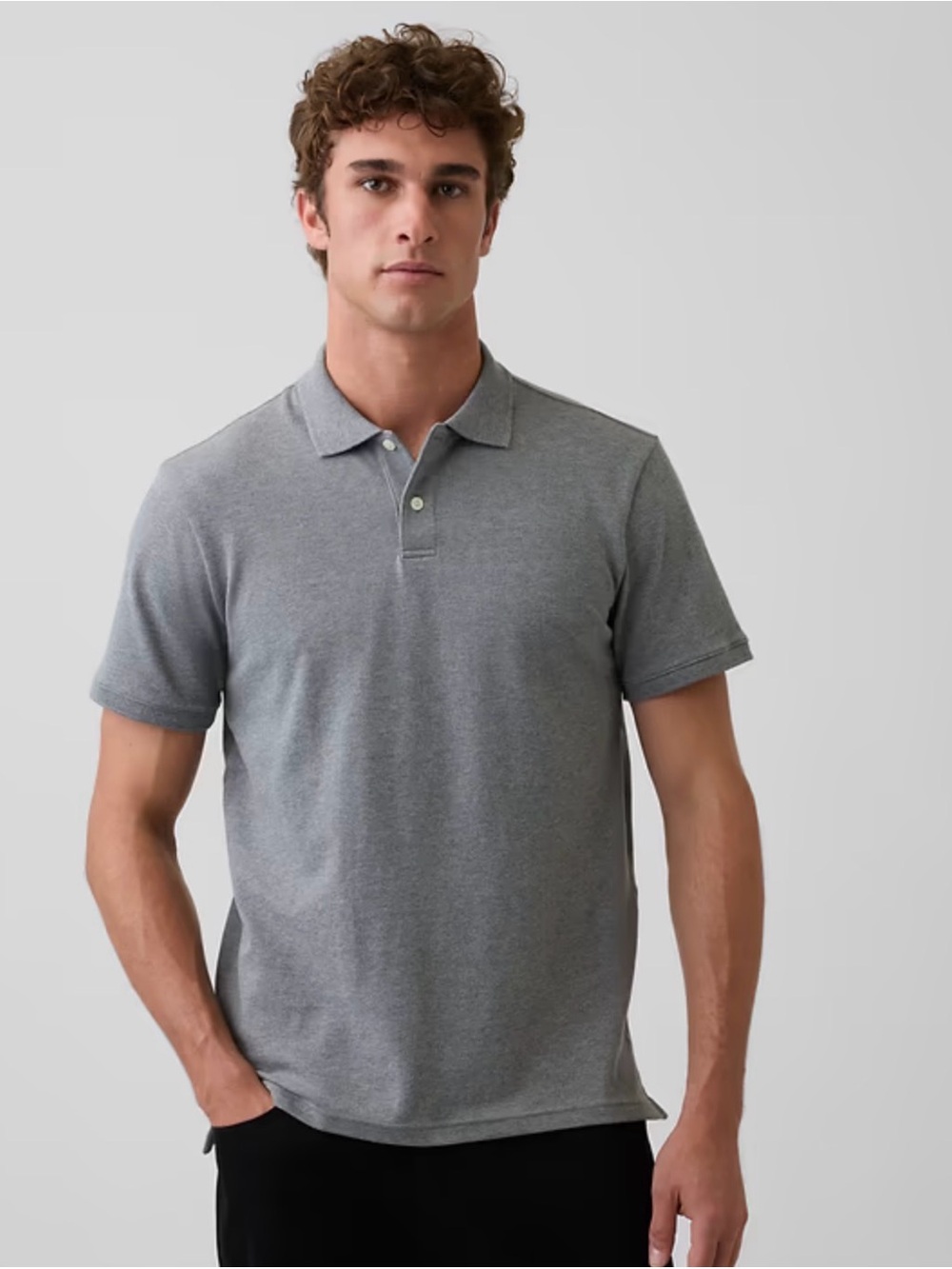 GAP Men's Grey Polo Shirt (size M)